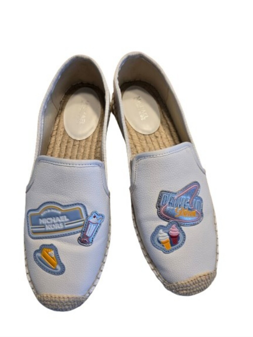 MICHAEL Michael Kors Faux Leather Drive In Diner Novelty Espadrilles